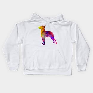 Manchester Terrier in watercolor Kids Hoodie